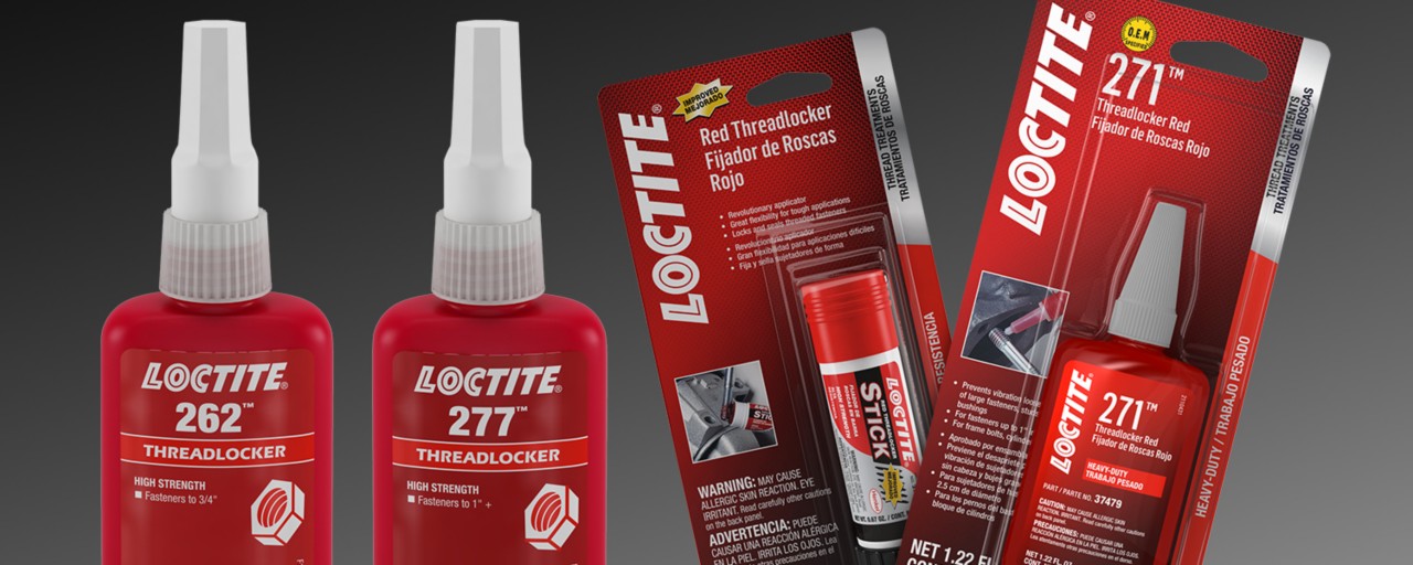 Flacon de Frein Filet Loctite 262 Résistance Moyenne-Élevée Rouge 50ml