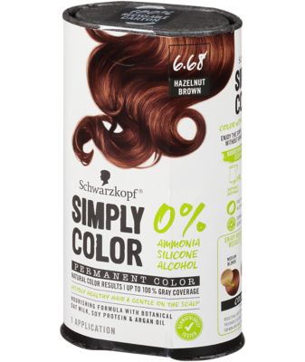 Schwarzkopf Simply Color Permanent Hair Color, 6.68 Hazelnut Brown  Ingredients and Reviews