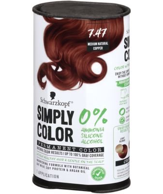 Schwarzkopf Simply Color Permanent Hair Color 7.47 Medium Natural Copper