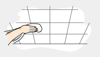 Deckenplatten kleben