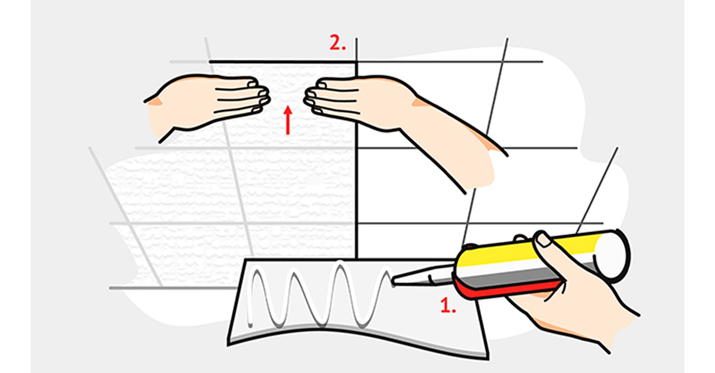 Deckenplatten kleben