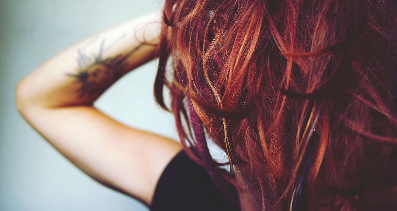 Strähnen mit braunen rote haare Dunkelbraune Haare