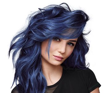 Blue hair dye on sale for dark hair