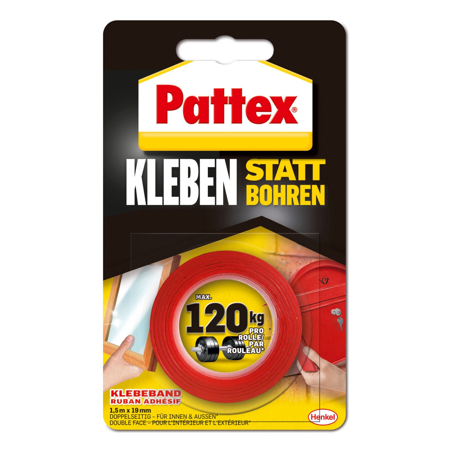Klebestreifen Pattex für glatte Oberflächen bis 2 kg Innen und Außen , 3,81  €