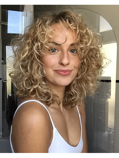 Model with gorgeous curls