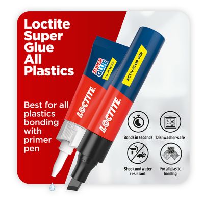 Loctite Super Glue-3 All Plastics - rapid dual action adhesive system - for  plastics - 2g + 4ml tubes - Schleiper - Complete online catalogue