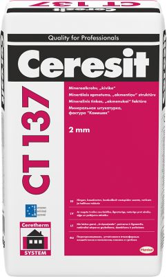 CERESIT CT 137 MINERĀLAIS APMETUMS AKMENTIŅU FAKTŪRA - CERESIT