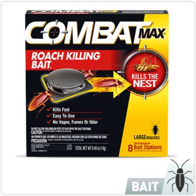 Combat Roach Killing Bait Strips for Large and Small Roaches, Indoor and  Outdoor Use, 10 Count