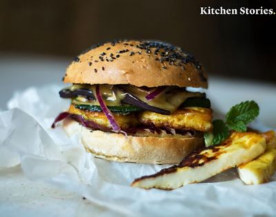 Pril | Halloumi burger with honey mustard sauce