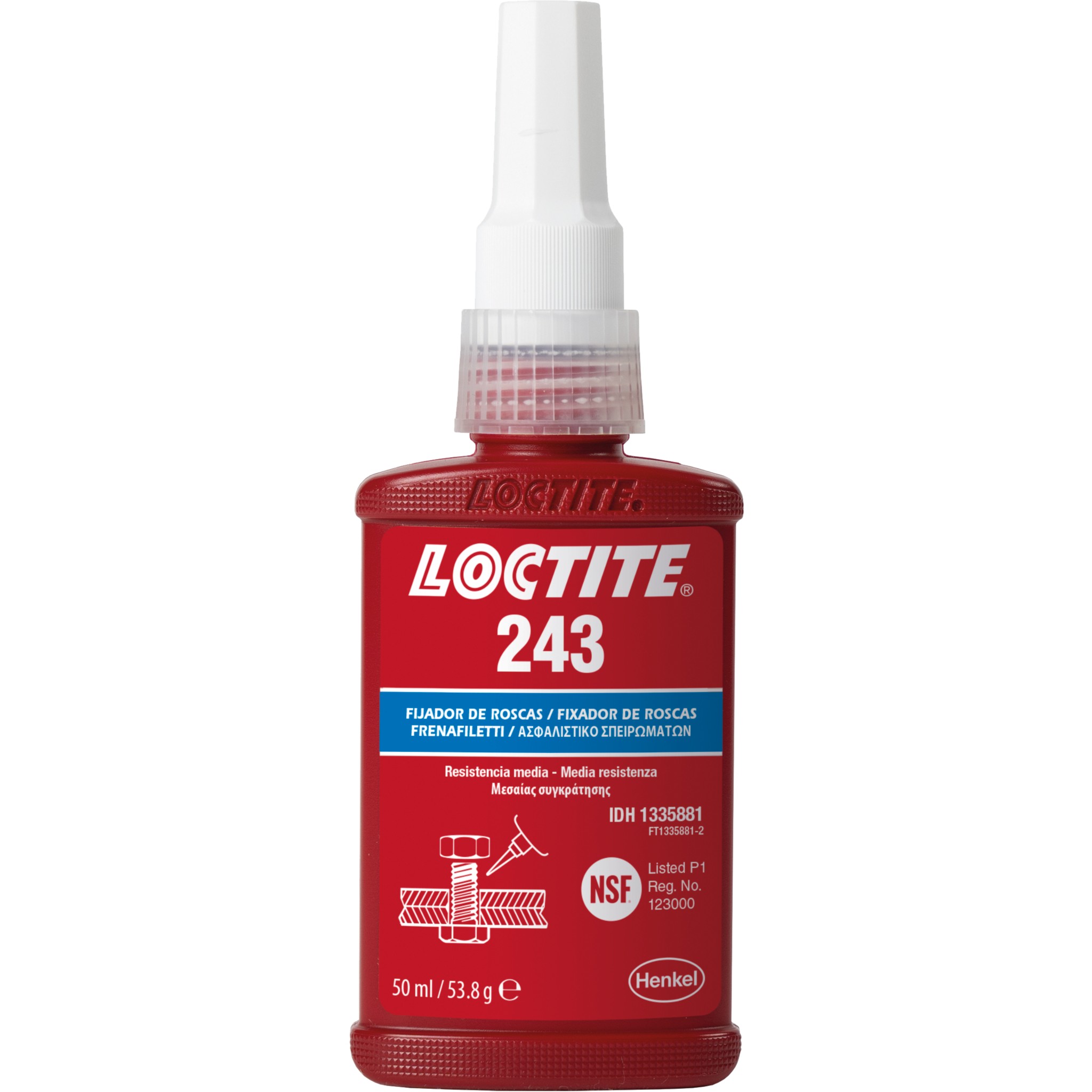 Loctite Frenafiletti per Viti 243 Resistenza media, 5 ml