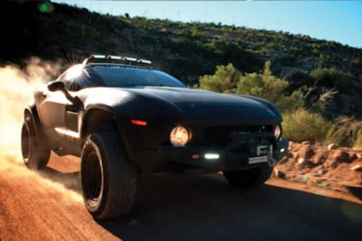 offroad vehicle on dirt road