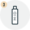 vector graphic representing one of three steps of product quiz