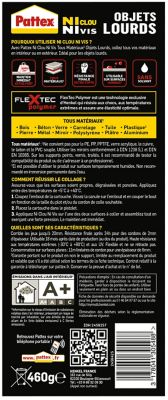 PATTEX Ni Clou Ni Vis Tous Matériaux Objets Lourds