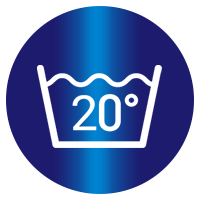 Persil Duo Caps: simbol za "zanesljivo odstranjevanje madežev že pri 20ºC".