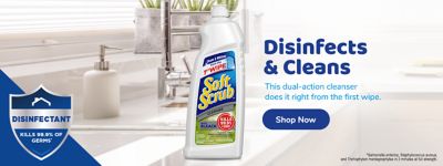 911600-7 Soft Scrub Kitchen and Bathroom Cleaner, 36 oz. Bottle, Lemon  Liquid, Ready To Use, 6 PK
