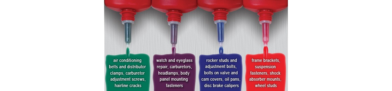 Les différences entre les freinfilets rouges, bleus, verts et violets -  Henkel Adhesives