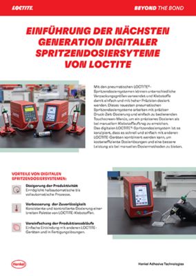 Digitale Spritzendosiersysteme von LOCTITE