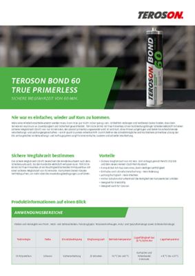 Informationsblatt TEROSON BOND 60 True Primerless AT