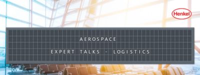 Airport waiting area with departure board showing the name of the article: Aerospace Expert Talks - Logistics