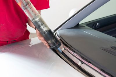 Windshield adhesive application