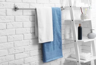 Gluing towel discount rack to tile