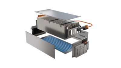 Photo of white dot of thermally conductive adhesive applied between electrical component and heatsink for heat dissipation