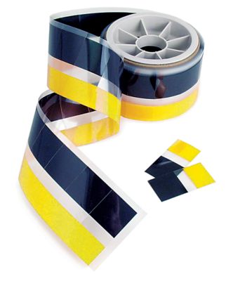 黄色と黒色のHI-FLOW相転移材料（PCM）のテープ