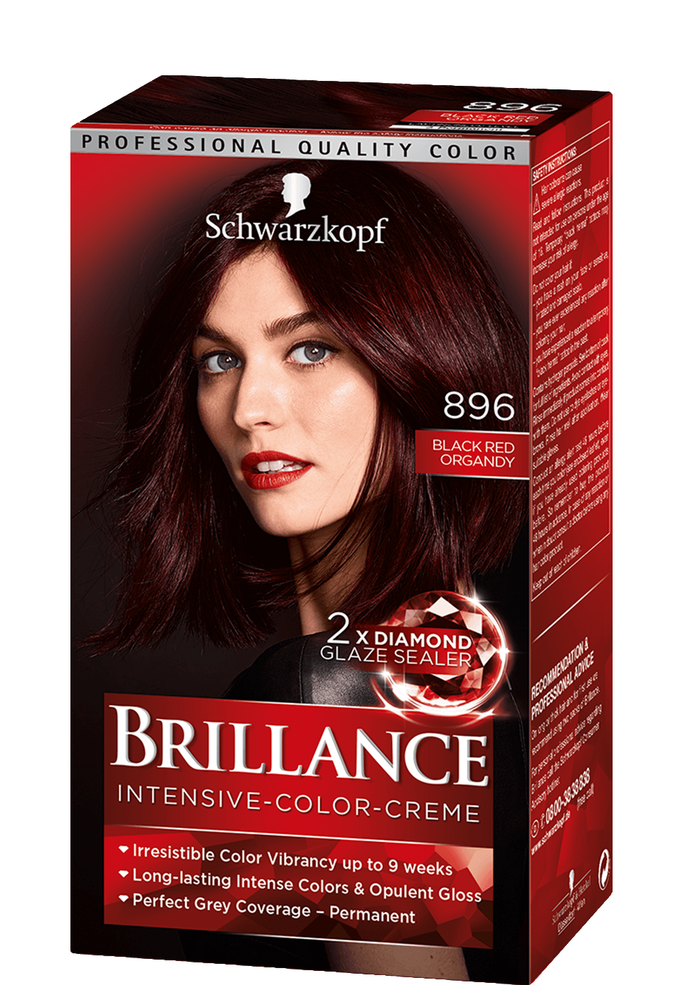 centeret Knurre champignon Black Red Organdy - Hair Color