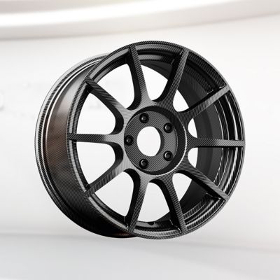 Dark grey, lightweight composite vehicle wheel