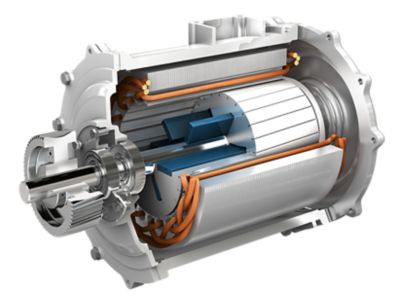 Illustration of Henkel materials in the interior of an electric motor