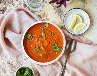 Roasted bell pepper gazpacho