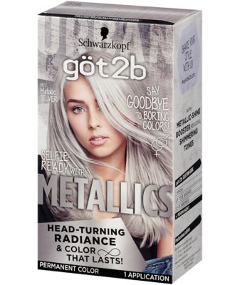 Got2b Metallics Permanent Hair Color, M66 Blue Charcoal