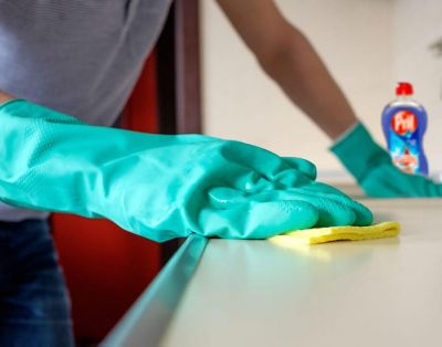 Clean your kitchen with dish liquid