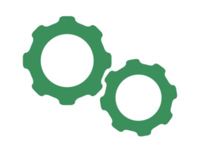 Illustrated green icon of a paste management unit with the words improved paste management