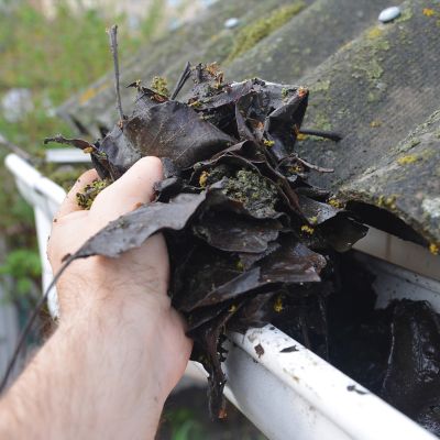 How to spring clean the patio and gutters