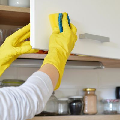 Spring cleaning the kitchen cabinets and pantries