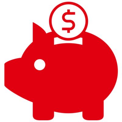 Red piggy bank illustration