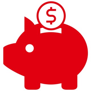 红色小猪存钱罐示意图