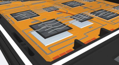 Illustration of the interior of a power module