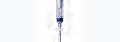 Illustration of an IV drip chamber