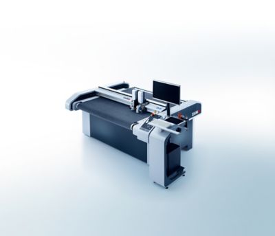 Photo of ZUND knife plotter equipment used by henkel for custom cutting preform film materials