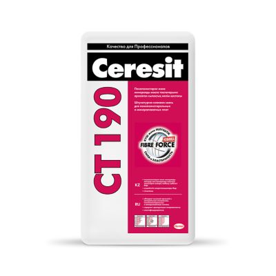 Ceresit CT 190 Fibre Force Минерал мақта тақталарын бекітуге арналған созылғыш желімдегіш негізгі ерітіндісі