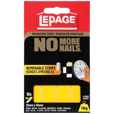 No More Nails® Removable Mounting Tape Strips