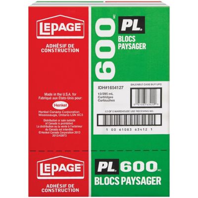 PL® 600™ Adhésif pour blocs paysages