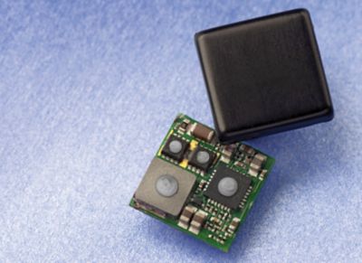 Photo of gap filler liquid form of thermal and mechanical interface material on components of an electronic printed circuit board assembly for thermal and mechanical stress management