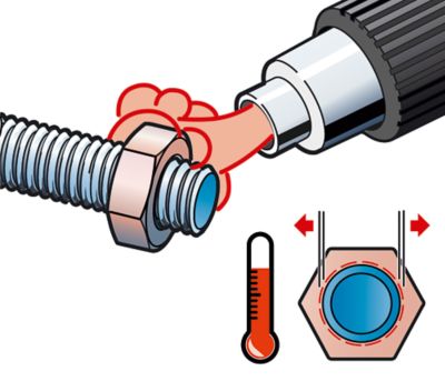 LOCTITE Threadlocker - Disassemble With Heat How-To Illustration