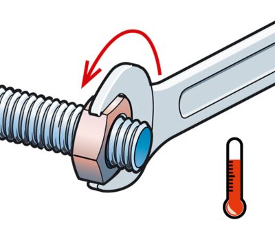 LOCTITE Threadlocker - Disassemble With Heat Using Hand Tool How-To Illustration