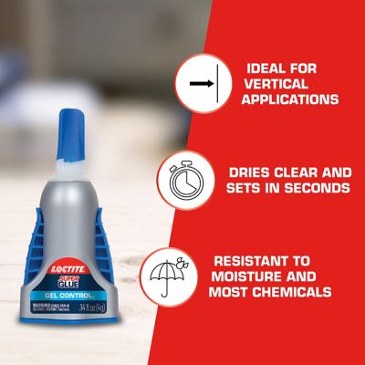 Loctite Super Glue Power Flex Control, Flexible Super Glue Gel, Superglue  with Non-Drip Formula for Vertical Applications, Clear Glue with Precise