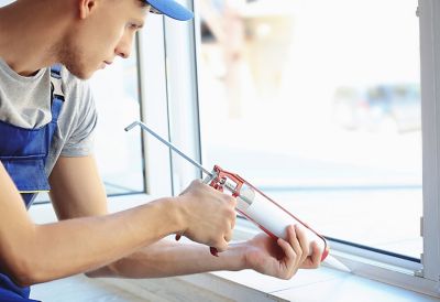 caulking window frame