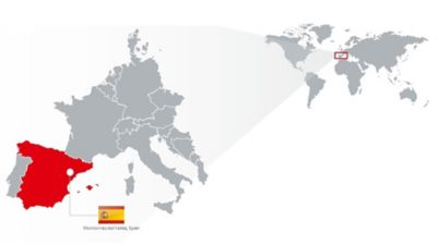 Map showing location of montornes del valles located in northern spain